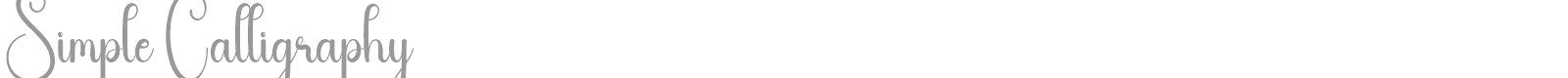 Simple Calligraphy font preview